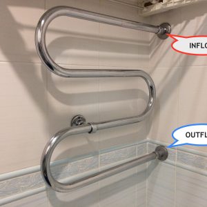Radiador toallero cromado para baño